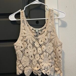 Boho Crochet Floral Tank Top